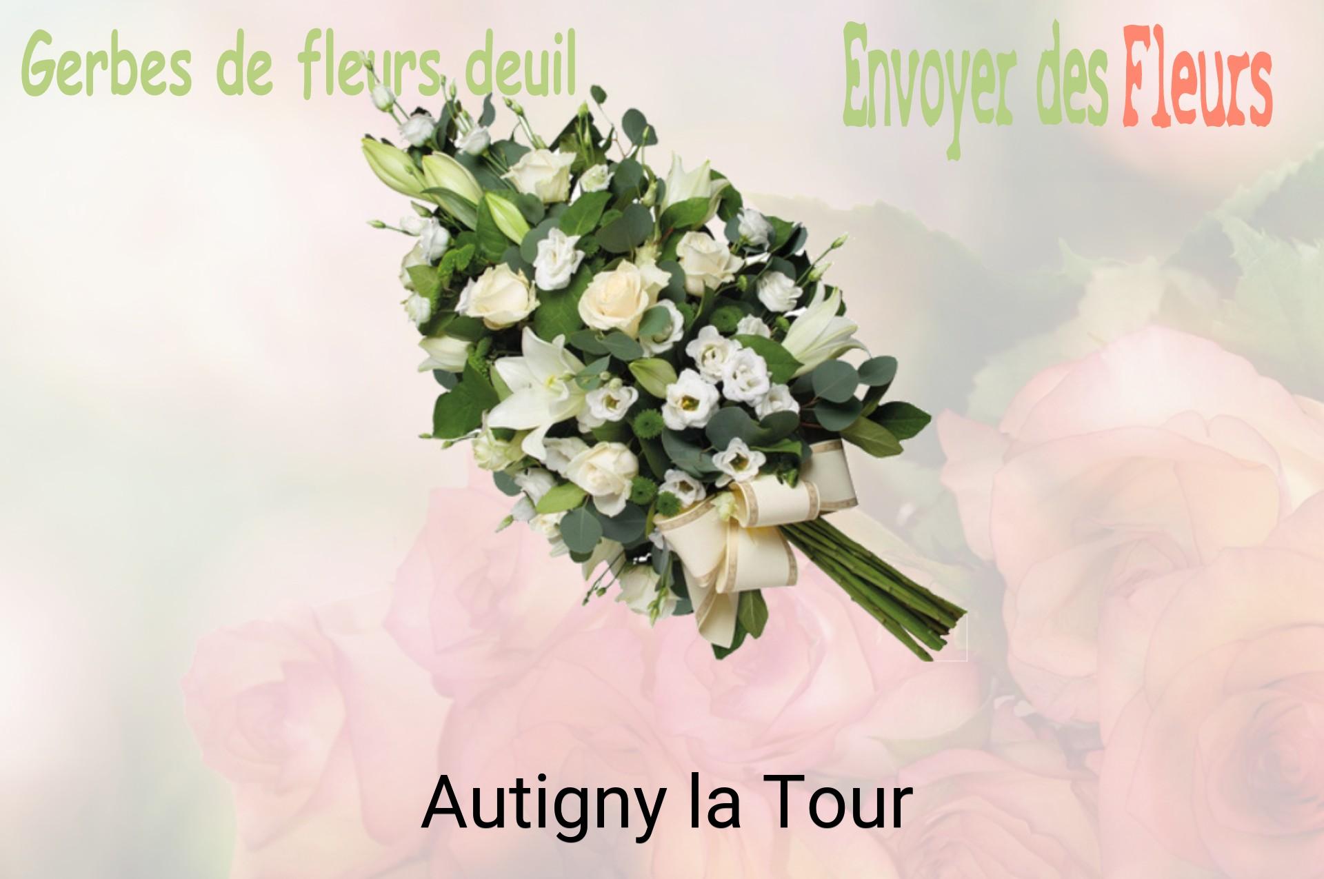 Gerbe de fleurs de deuil livrée à Autigny-la-Tour